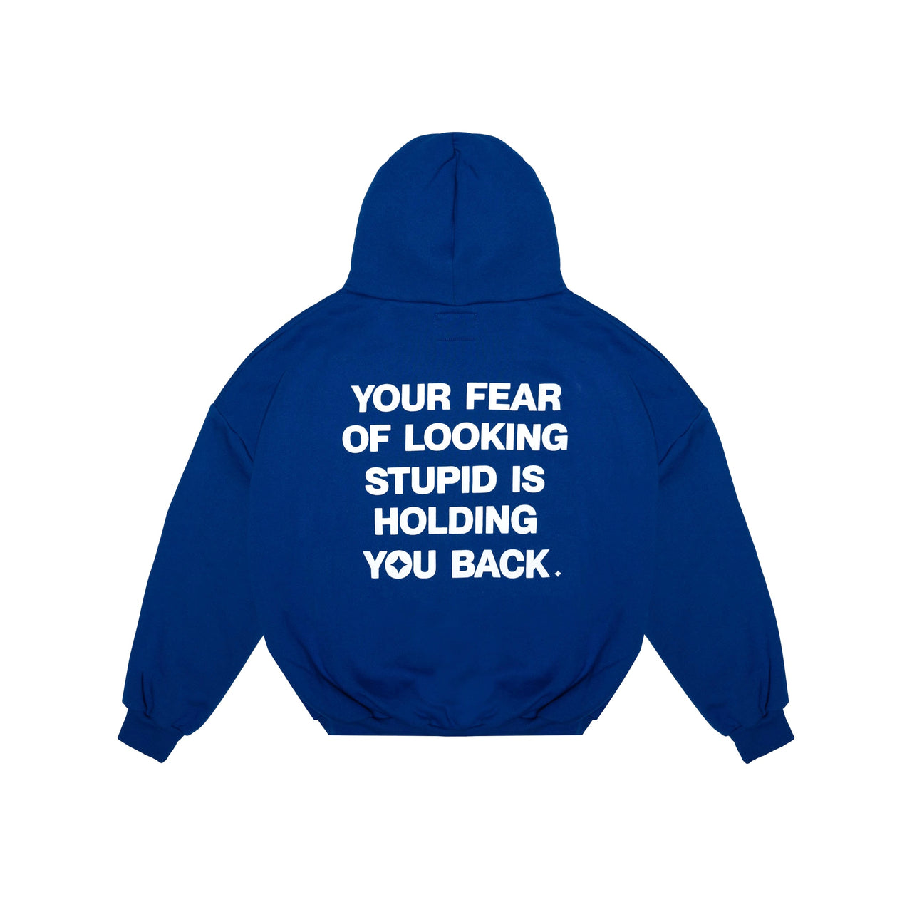 your fear of looking stupid is holding you back hoodie blue