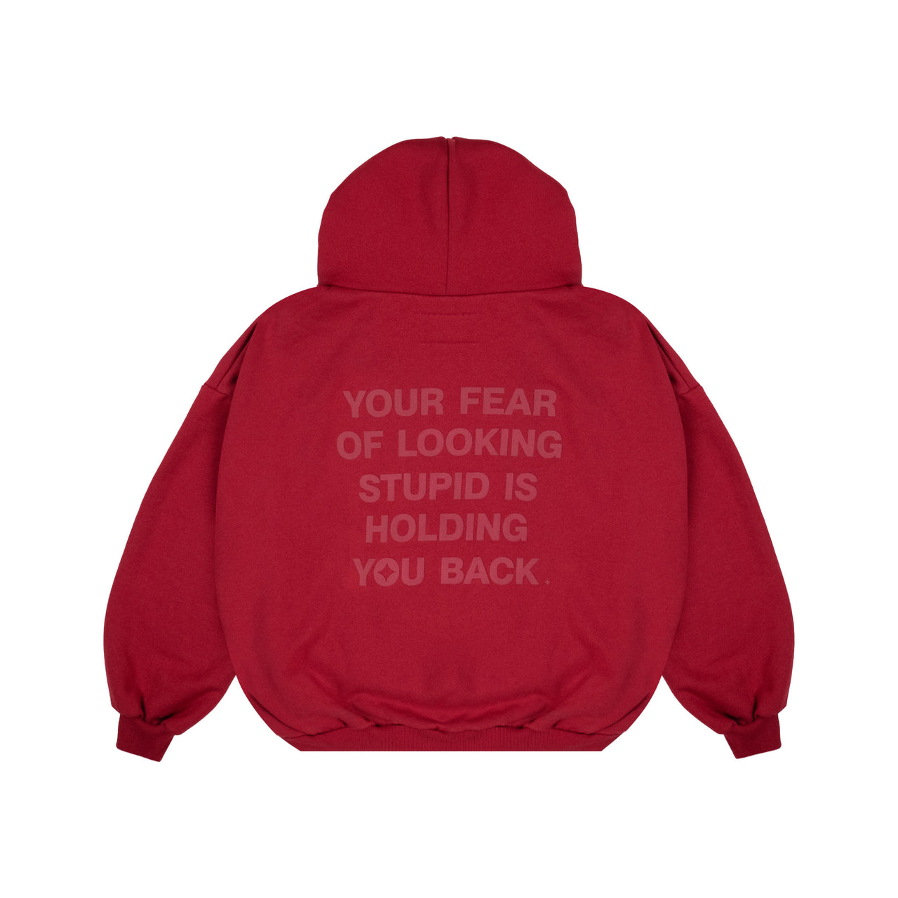 your fear of looking stupid is holding you back hoodie red